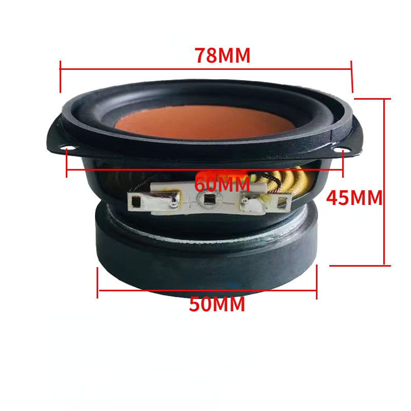 Sotamia 2pcs loa âm thanh di động 3 inch 4 ohm 8 ohm 20w full range loa âm thanh cao su loa DIY DIY Home Audio Color: 4 ohm 20W loa