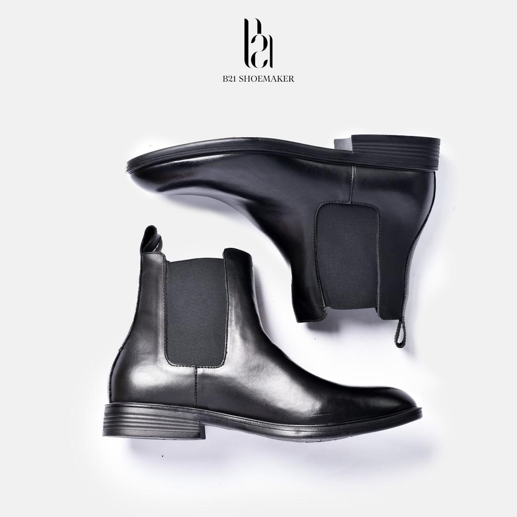 Giày Da Chelsea Boot B21 Shoemaker Cổ Cao Nam Công Sở Đế Cao Tăng Chiều Cao Da Bò Thật Classic Retro Vintage Full Box