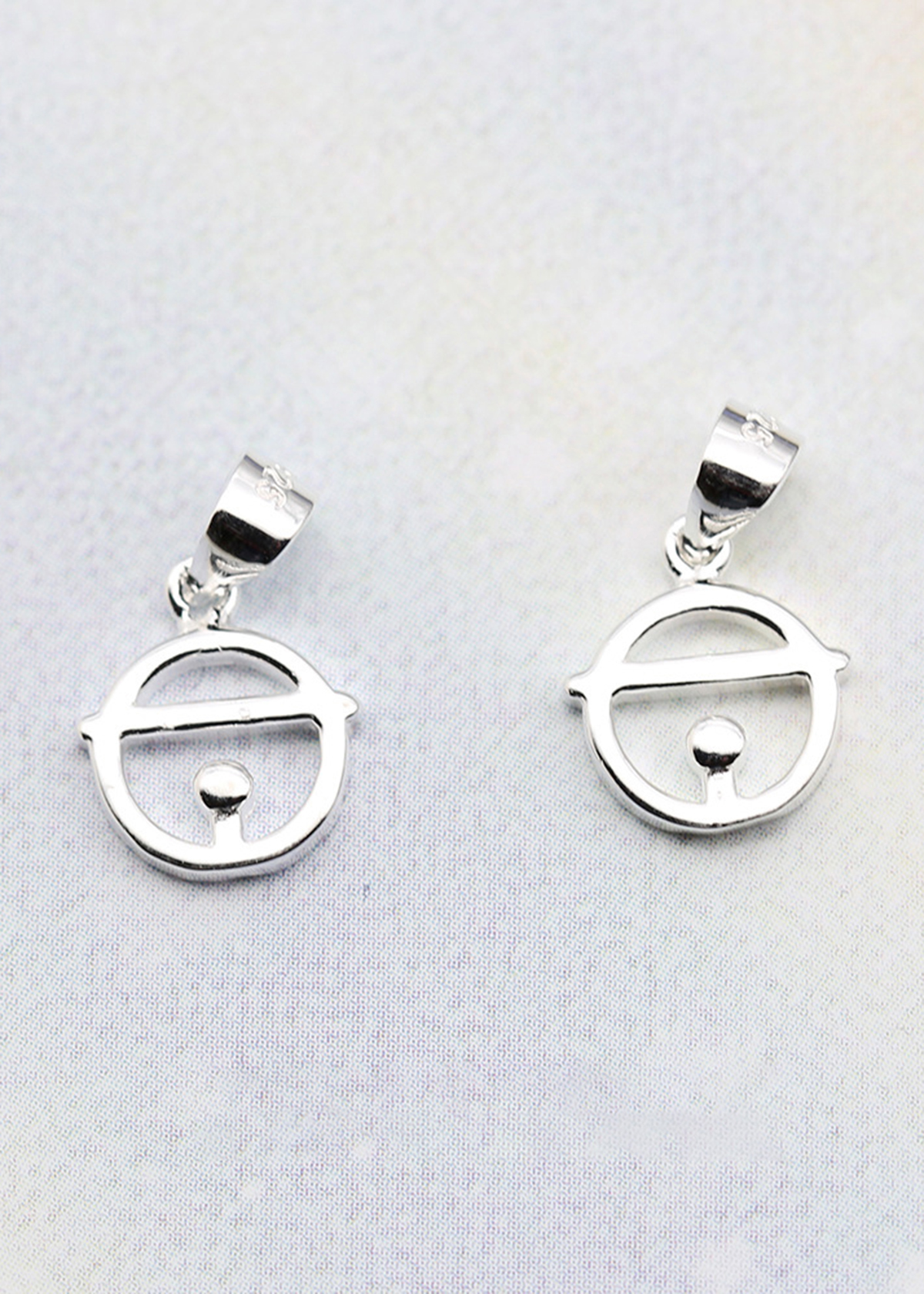 Combo 2 cái charm bạc hình chuông doremon treo -  Ngọc Quý Gemstones