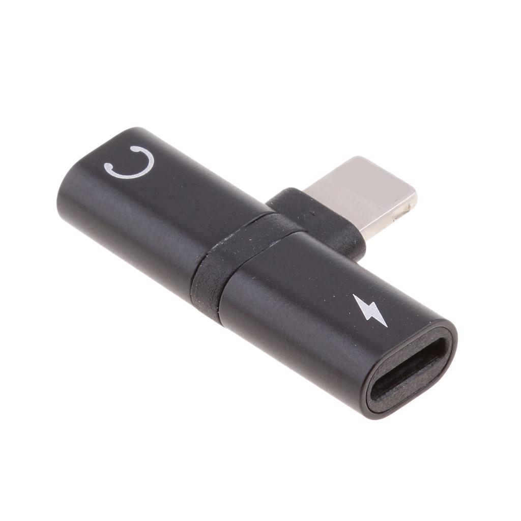 2 in 1 Headphones Jack Charger & Audio Splitter Adapter for