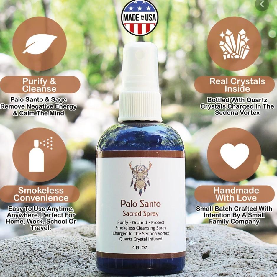 Chai Xịt Thanh Tẩy (Sage / Palo Santo Spray) Làm Sạch Không Gian &amp; Tái Tạo Năng Lượng Chuyên Sâu &amp; Nhanh Chóng l XÔ THƠM THANH TẨY