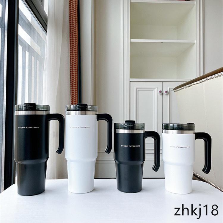 Cốc giữ nhiệt chân không đựng thức uống nóng lạnh có ống hút và tay cầm 600ml / 890ml
