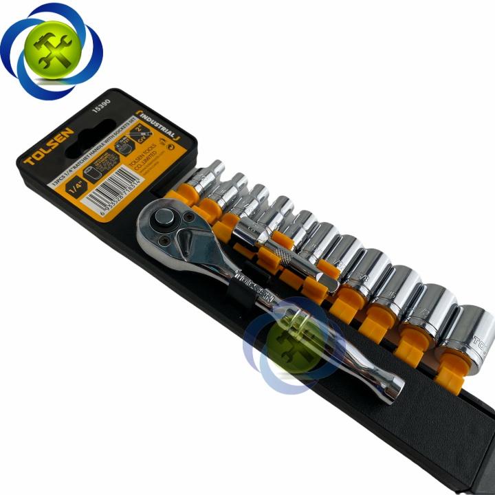 Bộ tuýp 1/4 Tolsen 15390 hệ inch 13 chi tiết