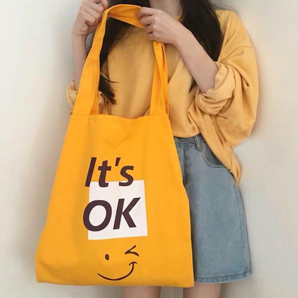 Túi tote in chữ It’s ok