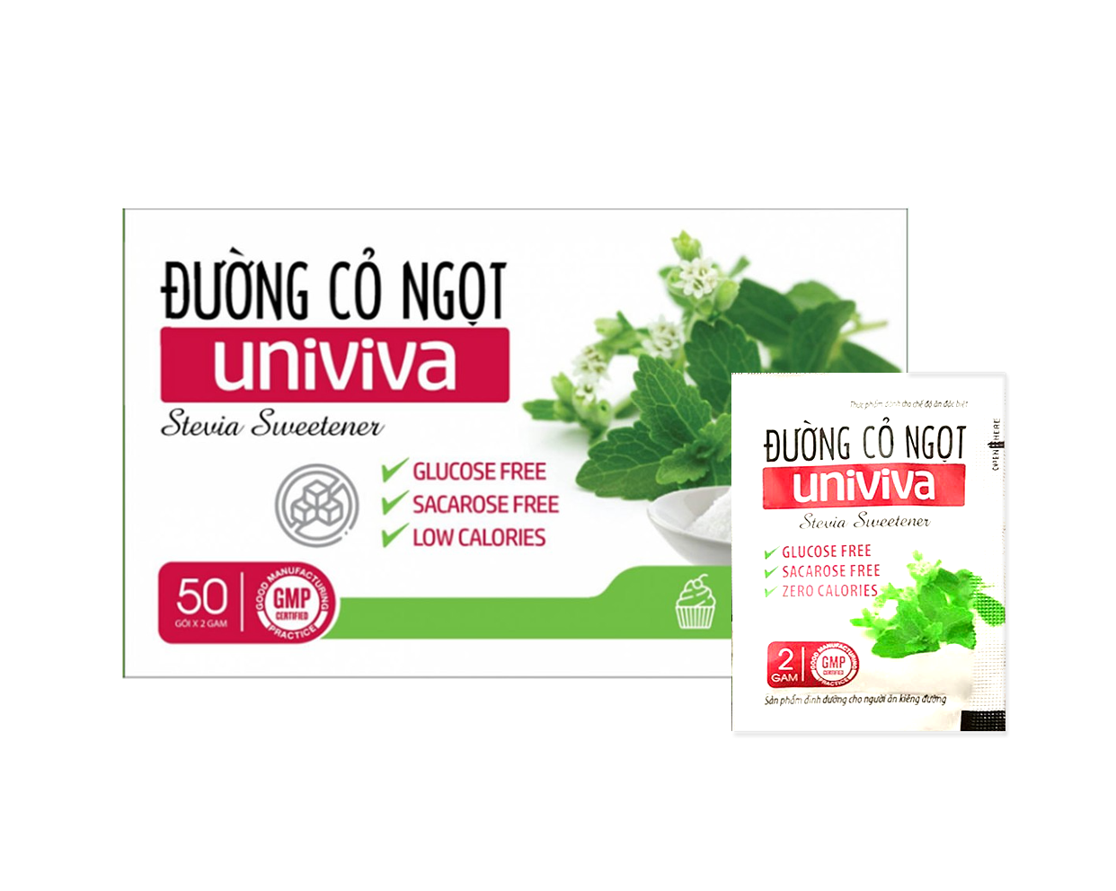 Đường Ăn Kiêng UNIVIVA - Chiết Xuất Từ Lá Cỏ Ngọt - Dành Cho Người Ăn Kiêng, Bệnh Đường Huyết