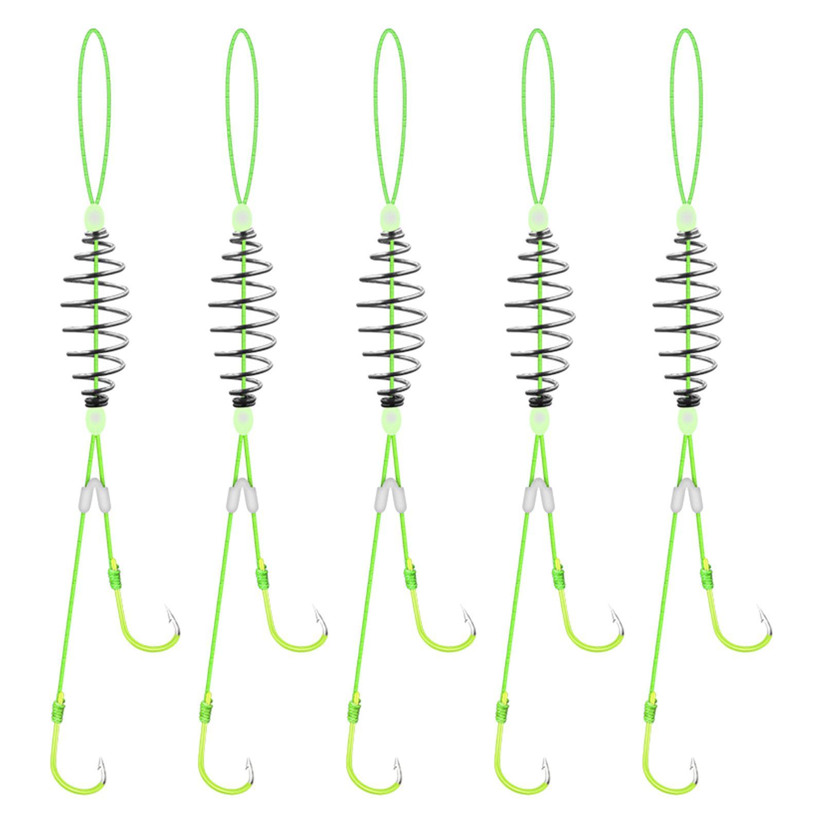 Carp Fishing Feeding Spring Double Barbed Hooks Durable Pond Spring Hook