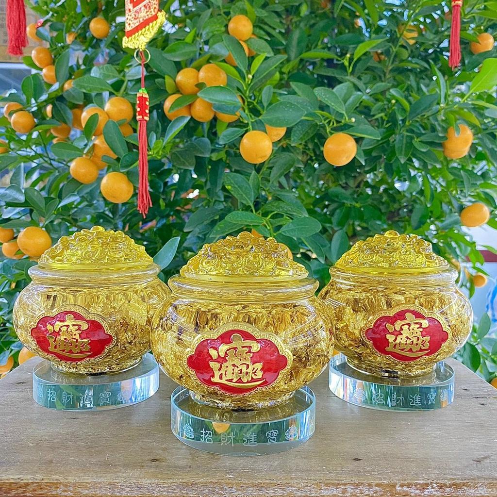Bát Vàng Nước Phong Thủy , Bát Tụ Bảo, Bát Vàng Thần Tài - cao 10cm & 12cm