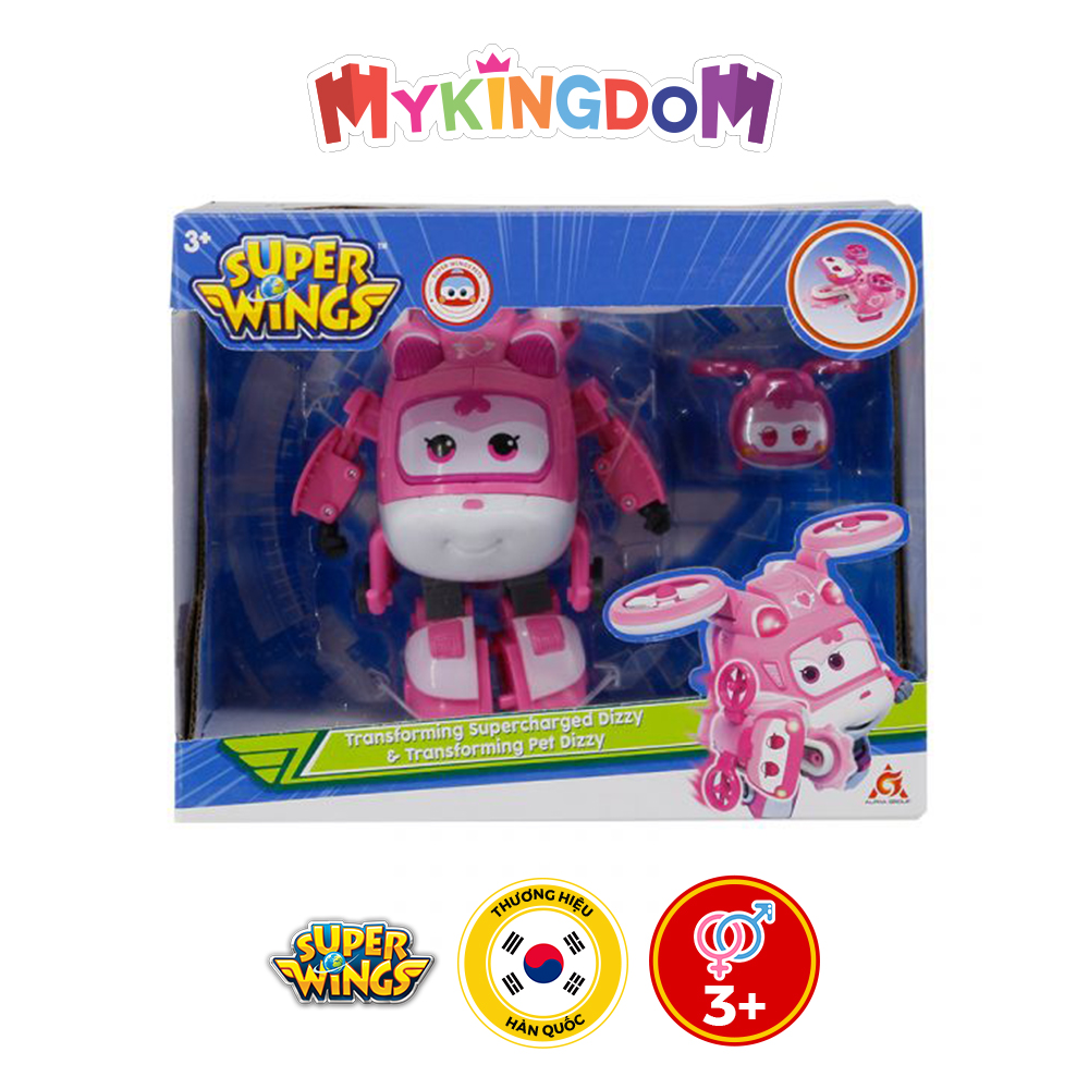 Đồ Chơi SUPERWINGS Robot Biến Hình Cỡ Lớn Dizzy Lốc Xoáy Kết Hợp Thú Cưng Dizzy YW750944