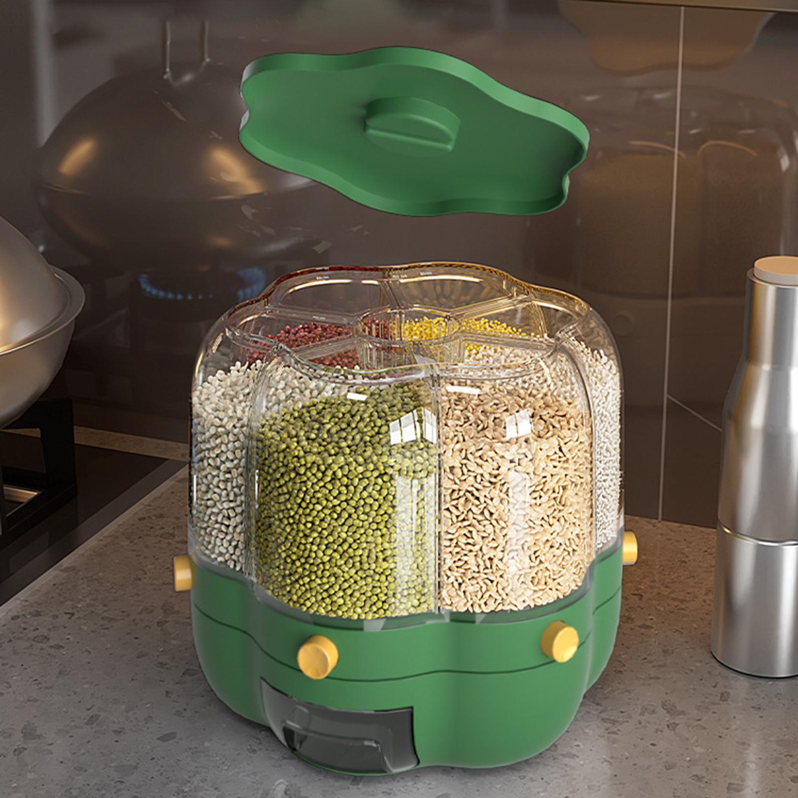 Cereal Dispenser Rice Bucket Airtight Food Storage Box for Home Pantry
