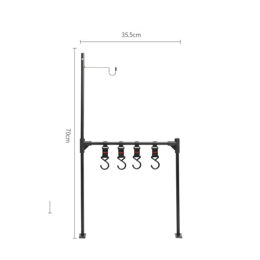 Giá treo đồ kẹp bàn gấp gọn kết hợp treo đèn tiện lợi cho cắm trại, dã ngoại, du lịch ngoài trời