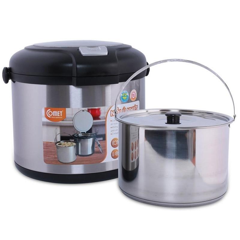 Nồi Ủ Nhiệt Comet CM7661 5.0L - Đen - Hàng Chính Hãng