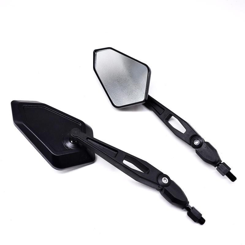 Gương Chiếu Hậu Góc Rộng 10mm Màu Đen Chuyên Dụng Cho Xe Mô Tô Honda Yamaha Kawasaki