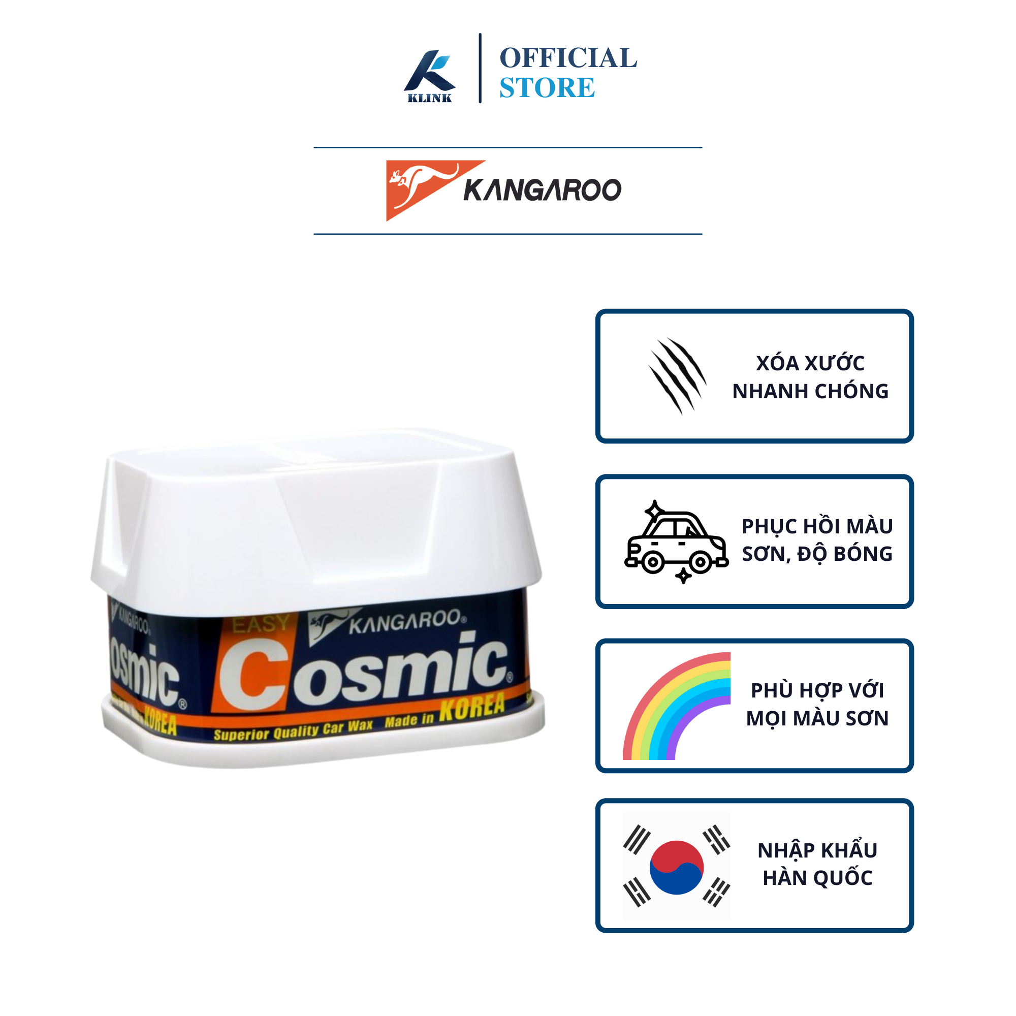 Sáp đánh bóng sơn ô tô Kangaroo Cosmic Easy 200g