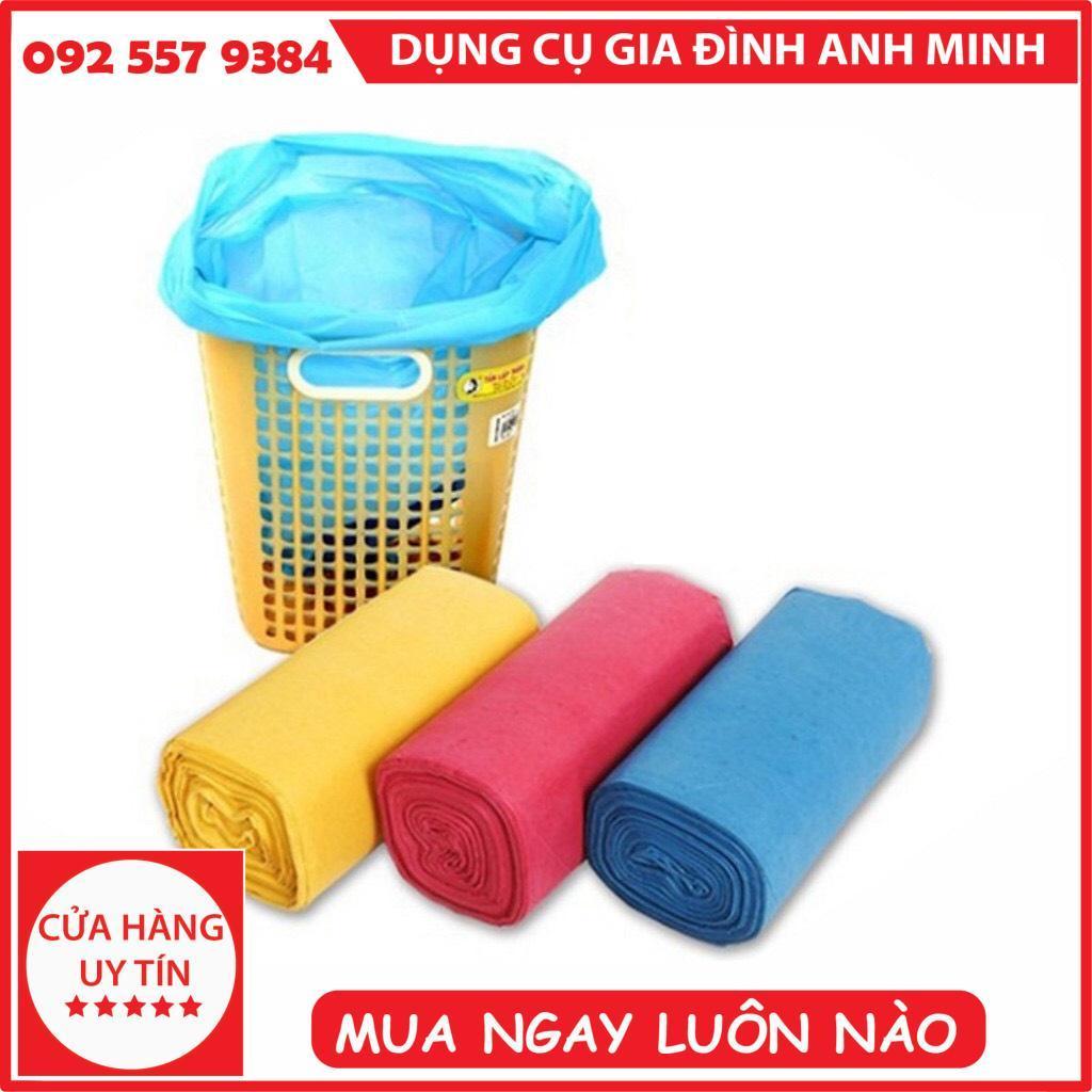 9 cuộn Túi đựng rác văn phòng, Bao đựng rác trường học tiện lợi 3 màu size trung 55x65