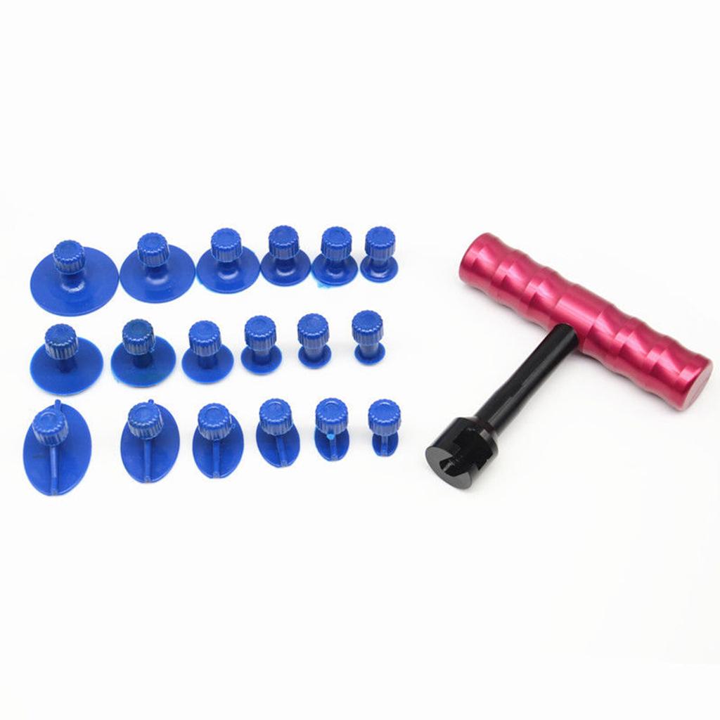 Car/Motorbike Body Paintless Repair Dent T Bar Hand Puller Lifter 18 Tabs Removal Tool Kit