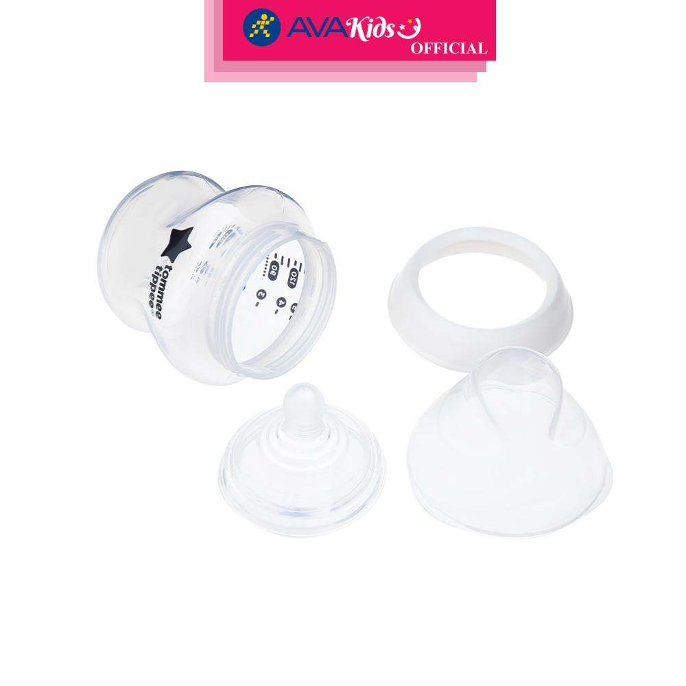 Bình sữa nhựa PP Tommee Tippee Natural Start 423901 cổ rộng 150 ml (0 - 3 tháng) - Hàng Chính Hãng