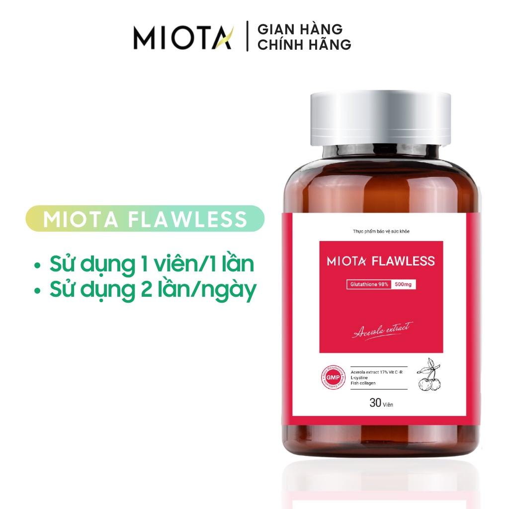 Viên uống trắng da glutathione Miota Flawless 30 viên