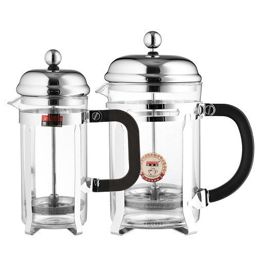 Bình pha French Press thuỷ tinh , khung inox