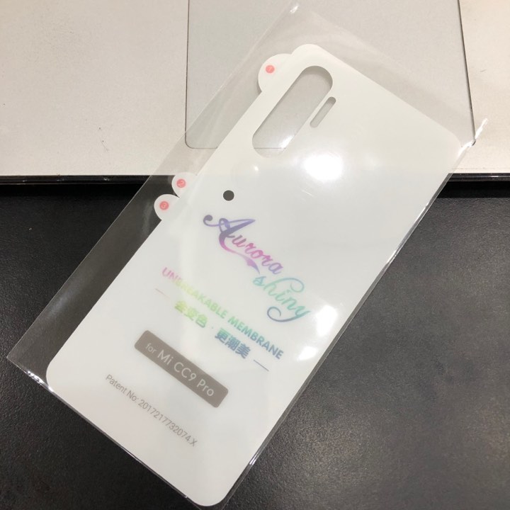 Miếng dán PPF mặt lưng dành cho Xiaomi Mi Note 10 tự phục hồi vết xước
