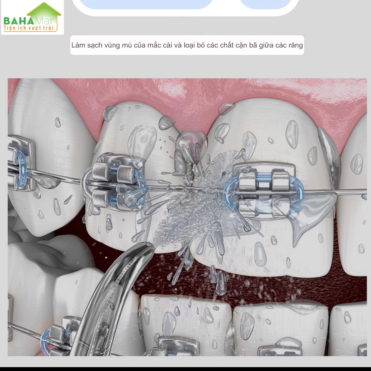 MÁY TĂM NƯỚC CẦM TAY HYUNDAI - Tăm nước vệ sinh răng miệng cực sạch "BAHAMAR" thiết kế giúp làm sạch các mãng bám trên răng, các thức ăn kẹt trong các kẻ răng, vi khuẩn một cách hiệu quả, tạo cảm giác dễ chịu