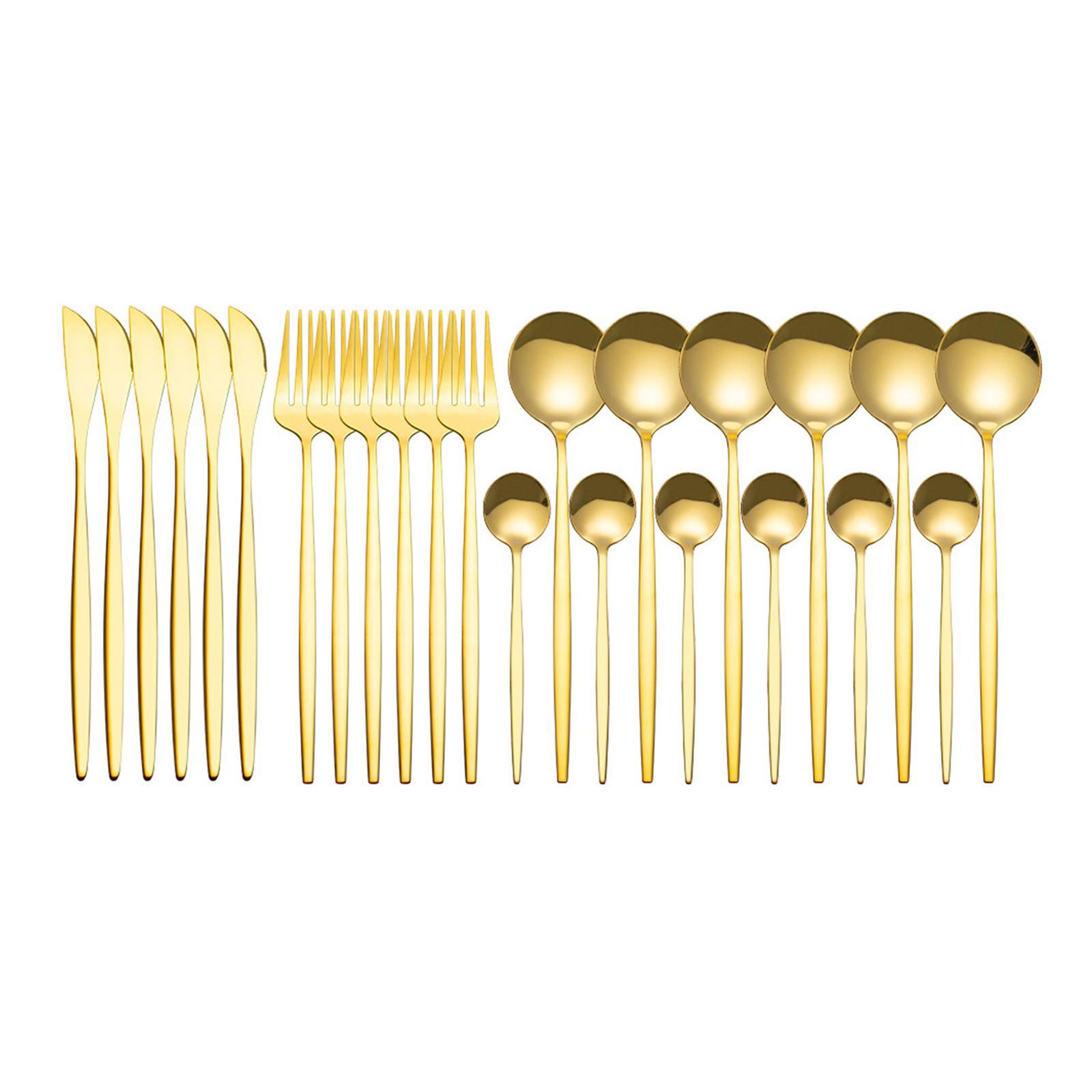 Bộ 24 Dụng Cụ Ăn Uống Bằng Thép Không Gỉ