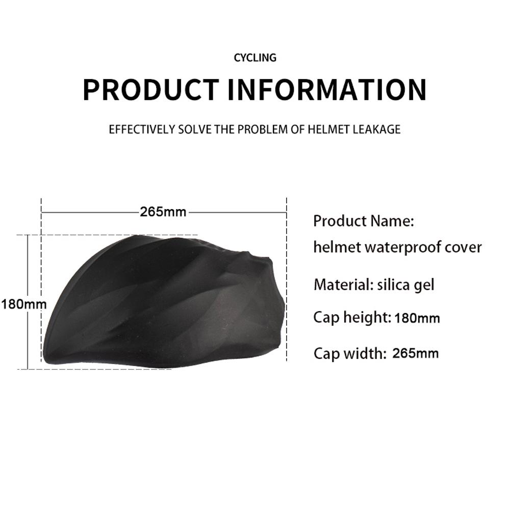 Vỏ bọc mũ bảo hiểm che mưa đi xe đạp bằng silicone đàn hồi cao, rất phù hợp với các loại mũ bảo hiểm khác nhau,
