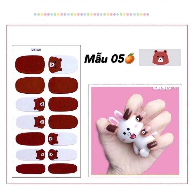 Bộ Dán Móng Tay Nail Sticker Gồm 14 Móng - Không Thấm Nước Có Độ Đàn Hồi Tốt