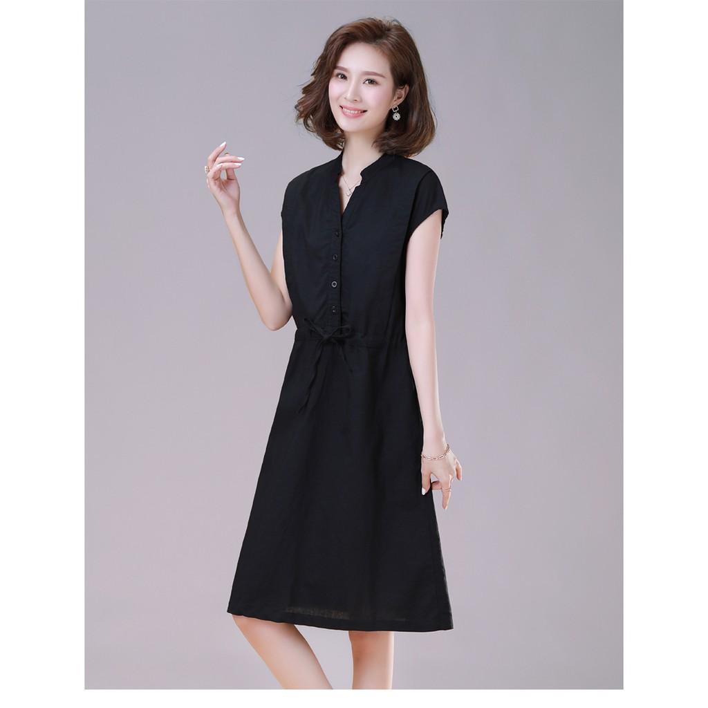 ĐẦM SUÔNG CỔ CHỮ Y PHỐI NẸP CAO CẤP - DS115