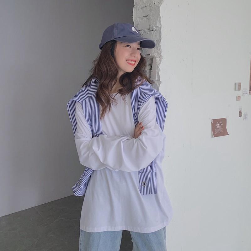 Áo thun tay dài form rộng Yinxx, áo sweater Unisex SW00