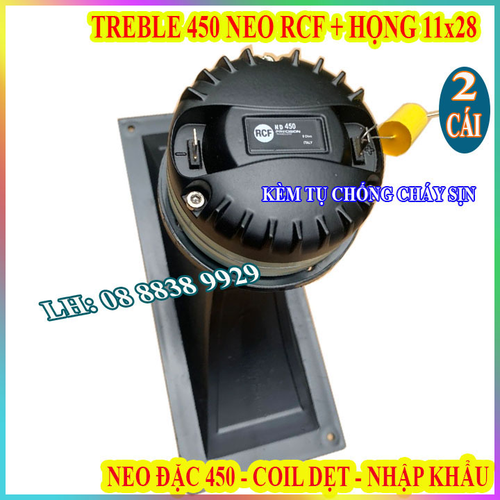 CẶP LOA TREBLE TỪ NEO 450 RCF VIỀN ĐỒNG SIÊU TỪ HÀNG NHẬP KHẨU CAO CẤP + TỤ SỊN + HỌNG 11X28 - GIÁ 2 LOA