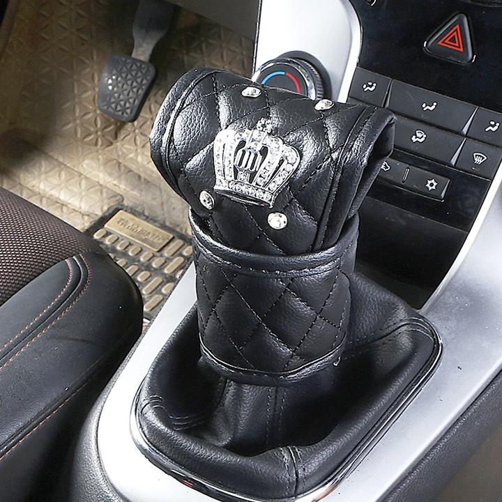 Bọc Cần Số Xe Ô Tô Đính Đá Vương Miện sale rẻ