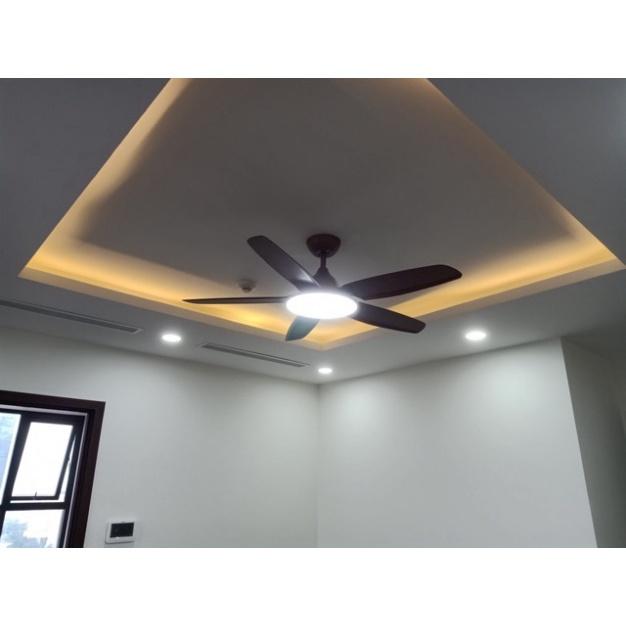 Quạt đèn trần FETTER LED hiện đại 3 chế độ ánh sáng động cơ động chuẩn xịn 100%