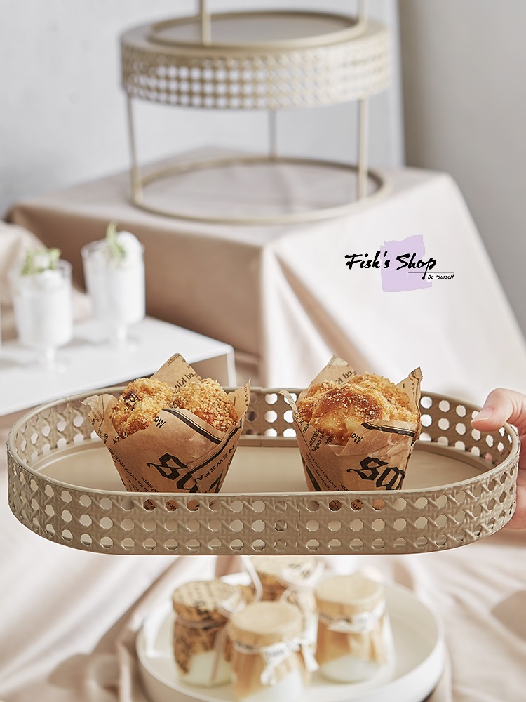 Khay đựng bánh sinh nhật, điểm tâm màu pastel