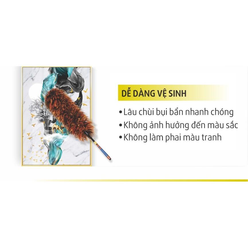 Tranh canvas Mẫu Đơn Hồng Trang Trí Treo Tường - Tặng kèm đinh treo đa năng