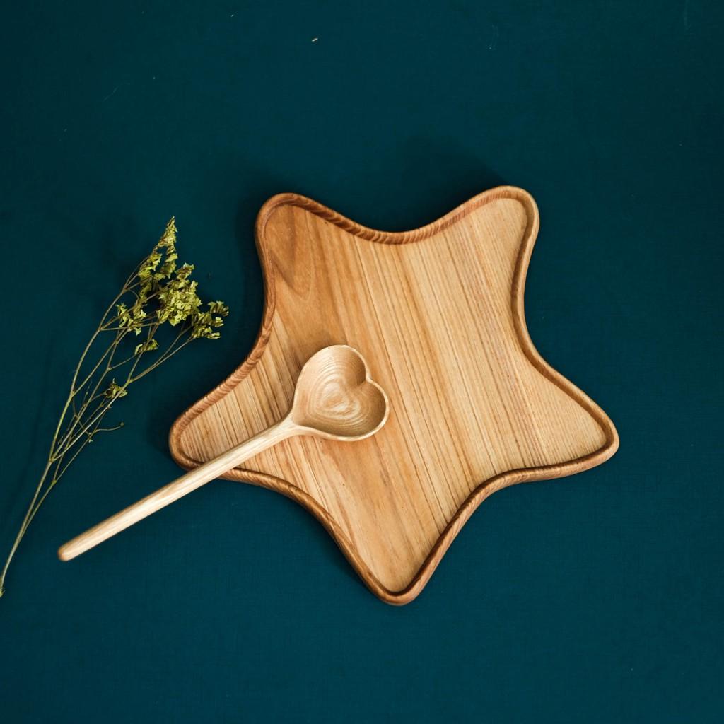 Khay gỗ hình ngôi sao - khay gỗ tự nhiên - Wooden tray