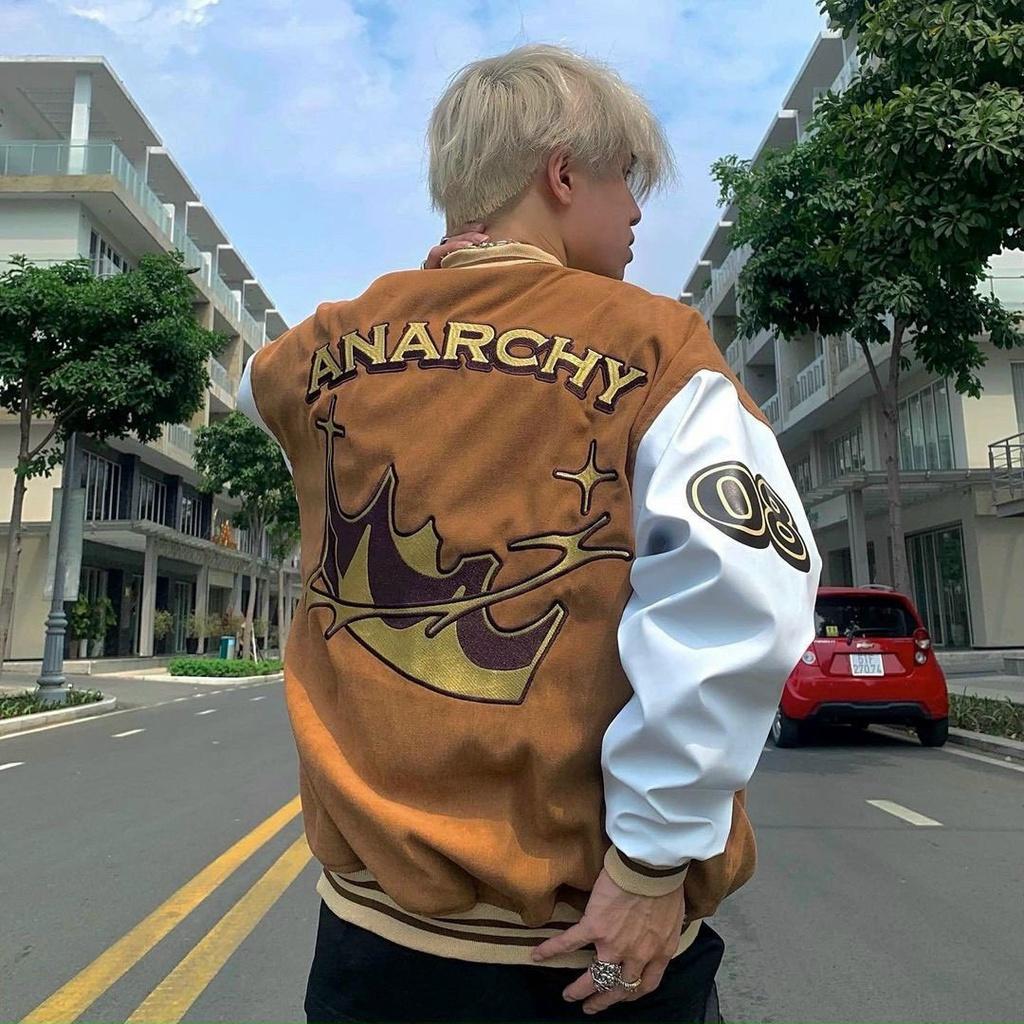 Áo Khoác Bomber Unisex Nam Nữ ARNARCHY Chất Nhung Tăm Hình In 3D Sắc Nét, Phong Cách STREET WEAR Năng Động Cá Tính