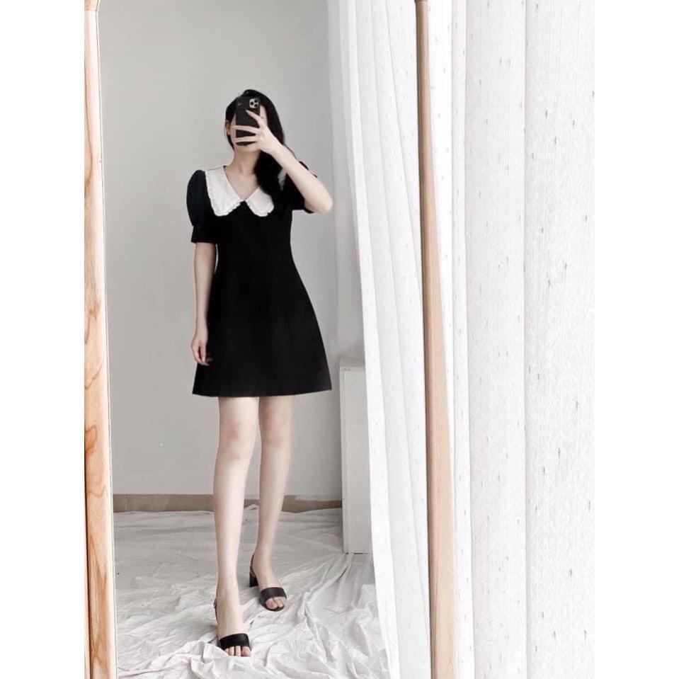 Váy Cổ Bèo Trắng Tiểu Thư ! *