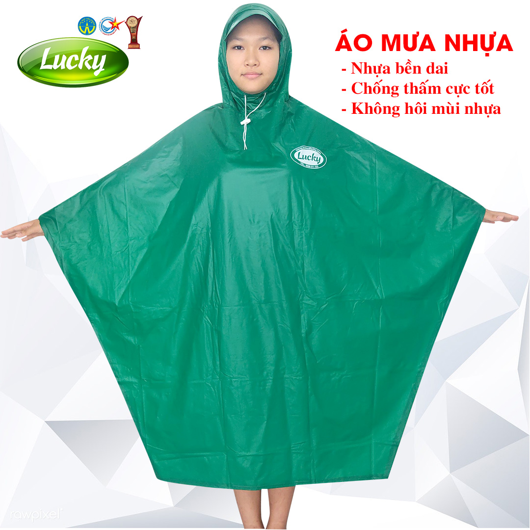 ÁO MƯA TRÙM CHỮ A KHỔ RỘNG, NHỰA PVC CHỐNG THẤM SIÊU BỀN