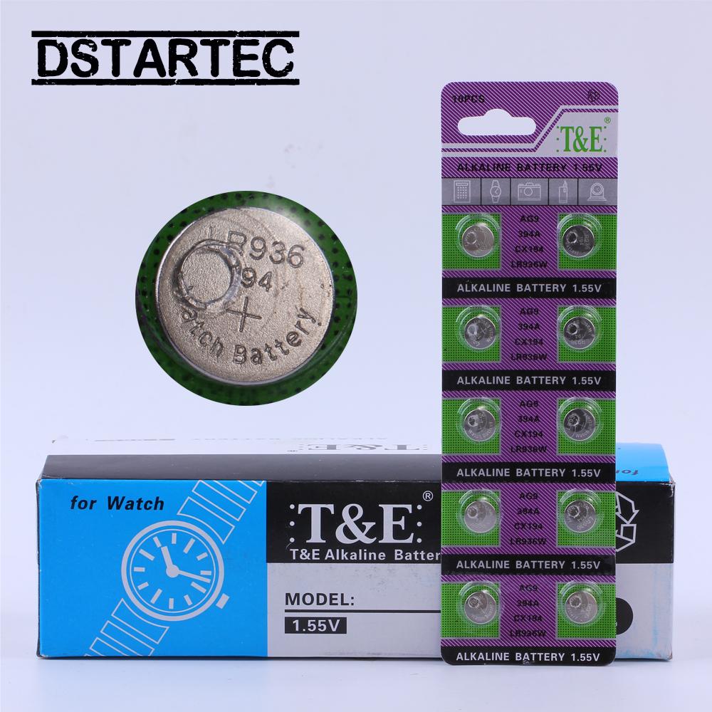 10 Chiếc-50 Chiếc 1.55V AG9 LR936 394 SR936SW CX194 LR45 Pin Nút G9A 194 394A SR936 L936F Tế Bào đồng Xu Đồ Chơi Điều Khiển Từ Xa Màu Pin: 10 Chiếc