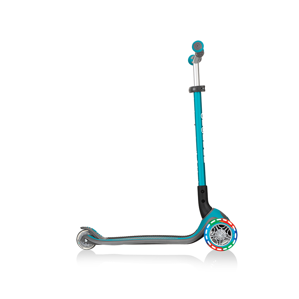 Xe Trượt Scooter 3 Bánh GLOBBER MASTER LIGHTS Cho Trẻ Em Từ 4 Đến 14 Tuổi - Xanh Cổ Vịt