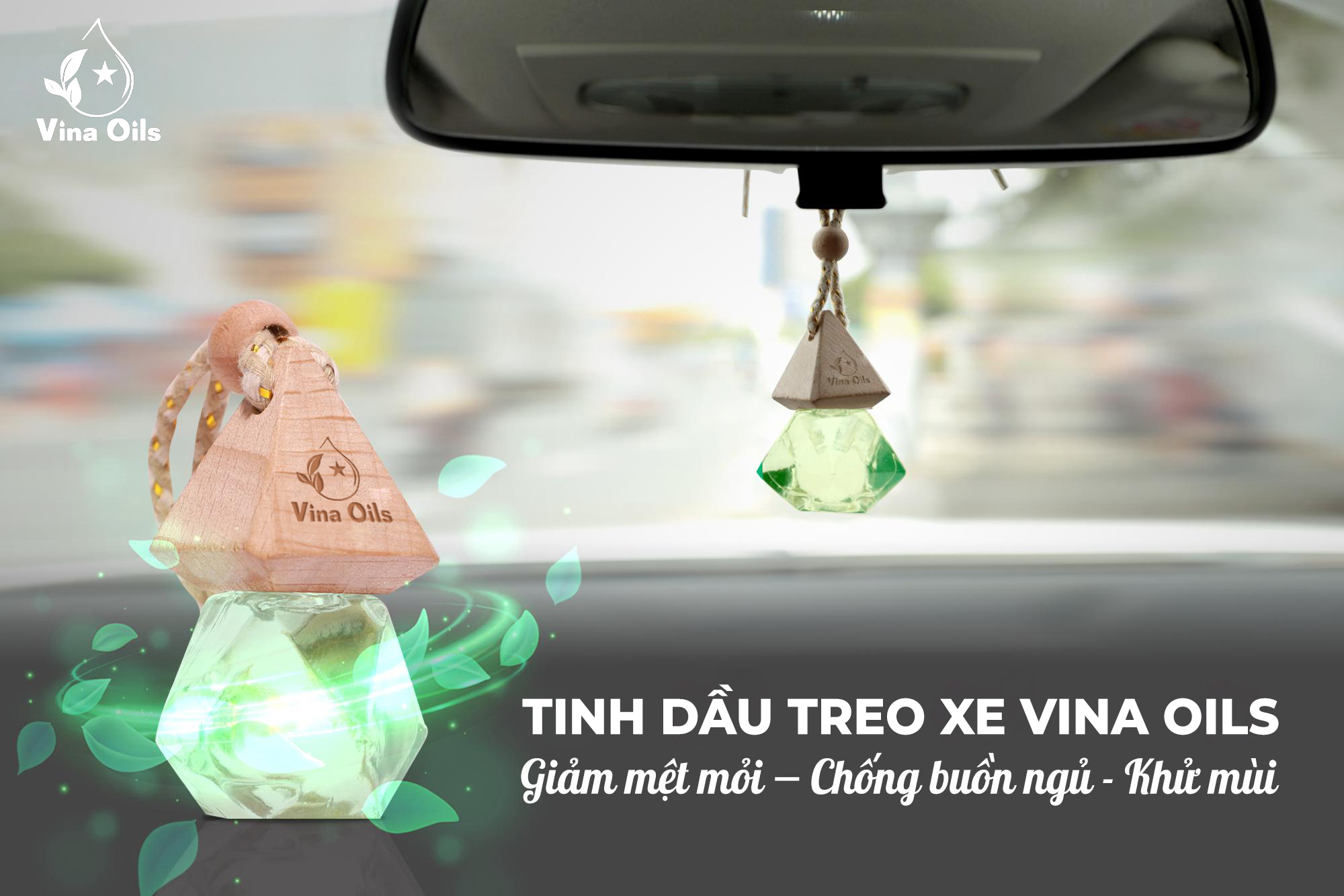 Tinh Dầu Treo Đa Năng Vina Oils 5 ml - Dùng Treo Xe Ôtô Mang Cảm Giác Dễ Chịu Và Chống Say Xe - Treo Tủ Quần Áo Với Hương Thơm Và Chống Ẩm Mốc - Treo Tủ Giày, Nhà Vệ Sinh Khử Mùi - Có 9 Mùi Đặc Trưng Để Lựa Chọn Theo Sở Thích