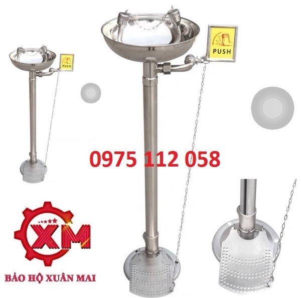 Bồn rửa mắt khẩn cấp loại Đứng có chân đạp Inox 304