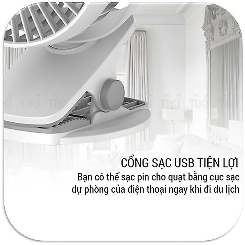 Quạt Sạc Comet CRF0705 (5W) - Hàng chính hãng