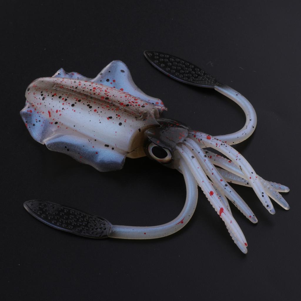 2pc Squid Lure Soft Baits Octopus Squid Skirt Lure Sea Fishing Accessories D