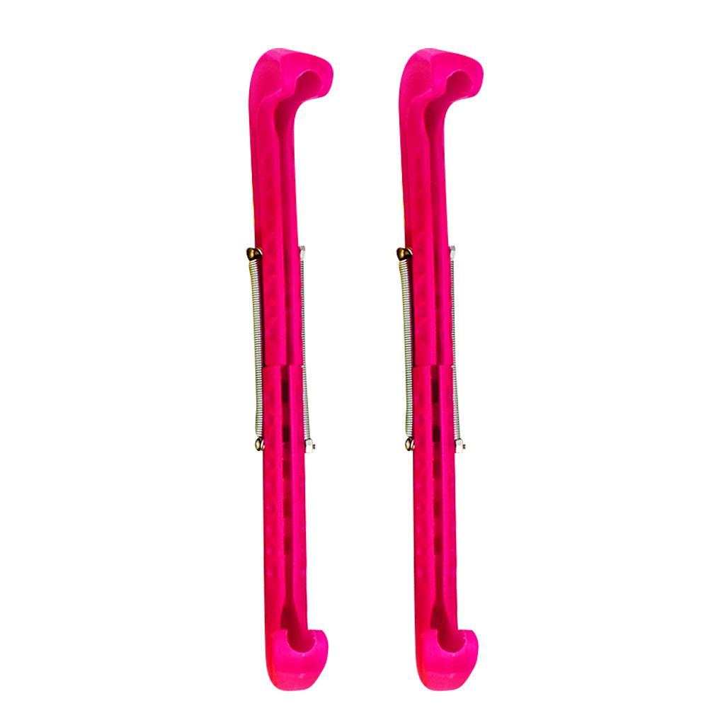 2 Pairs Plastic Ice Hockey Figure Skate Guard Protective Covers, Rose Pink