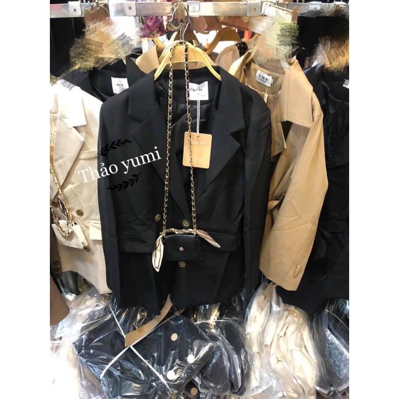 (CÓ SĂN) Áo vest blazers 4 khuy kèm túi xinh freesize (ảnh thật)
