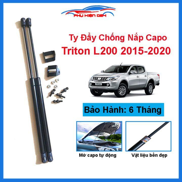 Ty thủy lực chống nắp capo Triton L200 2015-2016-2017-2018-2019-2020 hõ trợ mở tự động kèm phụ kiện lắp
