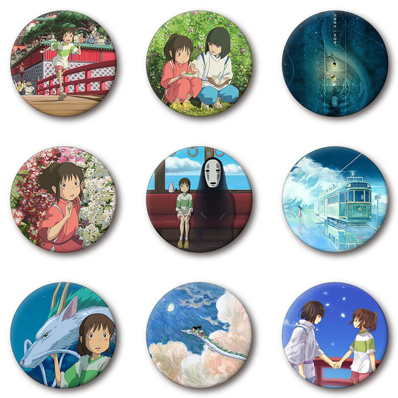 Set 9 Huy hiệu Spirited Away Vùng Đất Linh Hồn