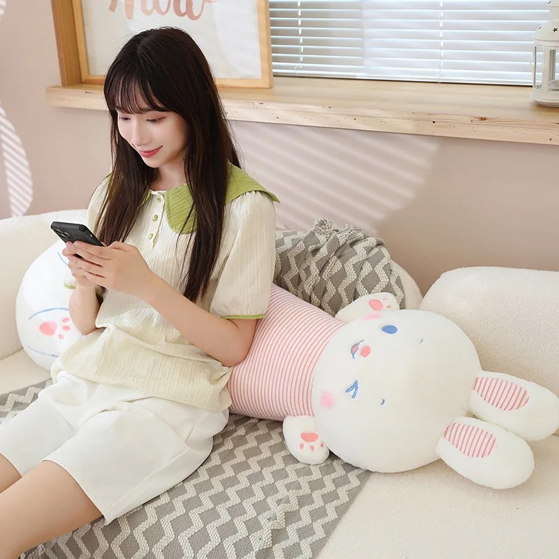 Thú nhồi bông thỏ biểu cảm nháy mắt đáng yêu - Size từ 95cm đến 1m1 - Quà tặng gấu bông thỏ trắng lông mịn làm gối ôm cho bé
