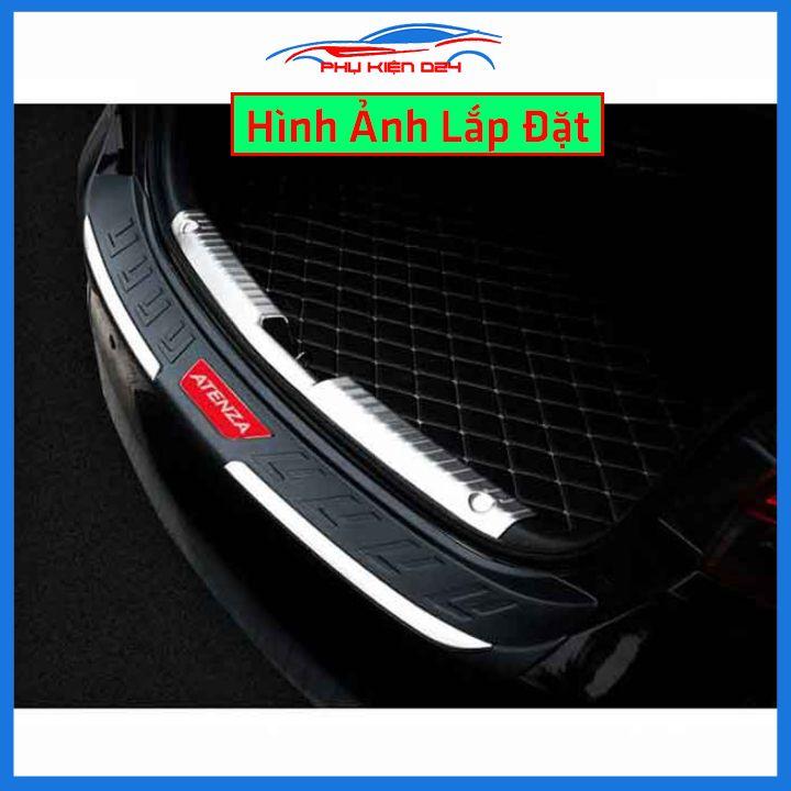 Ốp chống trầy cốp Mazda 6 2015-2016-2017-2018-2019-2020-2021-2022 inox sáng bóng bảo vệ xe chống va đập